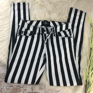 Royal bones black and white striped pant size 3